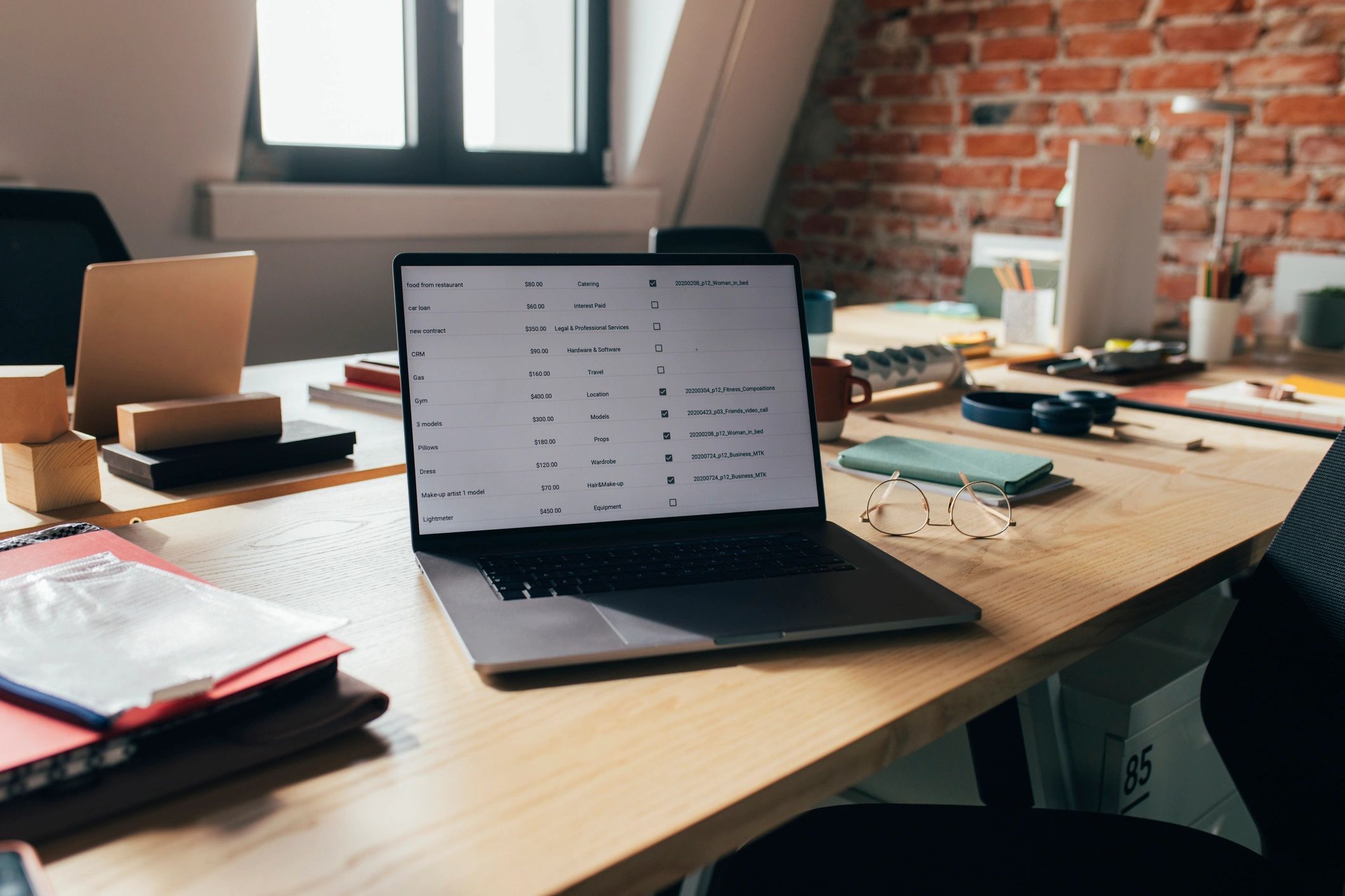 Open laptop in a clean workspace